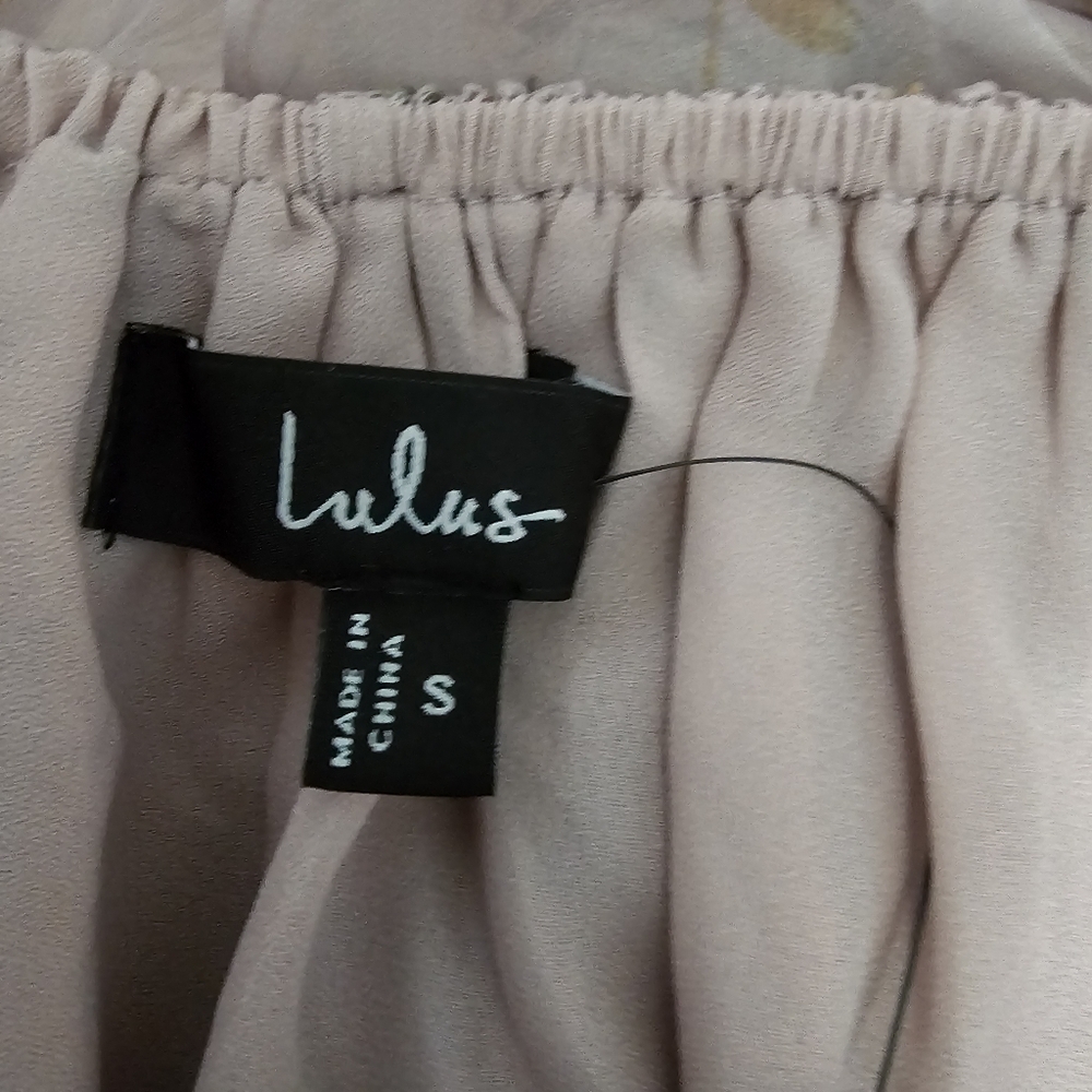 Lulus Marvelously Darling Mauve Floral Tiered Backless Midi Dress Cottagecore S - Picture 5 of 10